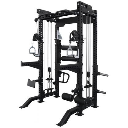 TitanForge Elite M9 Multi-Use Squat Rack with Dual Cable System